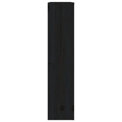 vidaXL Cubierta de radiador madera maciza de pino negro 79,5x19x84 cm