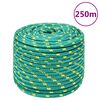 vidaXL Cuerda de barco polipropileno verde 12 mm 250 m