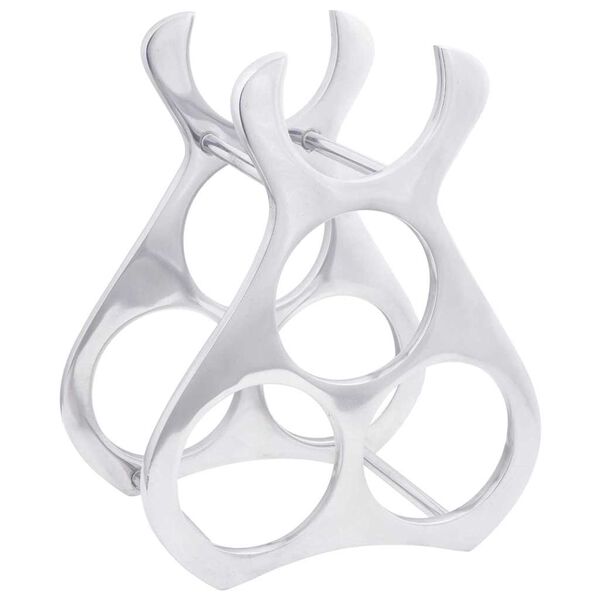 vidaXL Estante de Vino Plateado 23 x 14 x 28 cm Aluminio