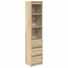 vidaXL Aparador alto roble Sonoma 37,5x35x180 cm madera de ingenier&iacute;a