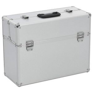 vidaXL Caja de herramientas aluminio plateado 47x36x20 cm