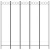 vidaXL Biombo divisor de 5 paneles de tela blanco 200x200 cm