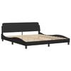 vidaXL Estructura de cama Viana con LED sin colch&oacute;n negro 180x200cm