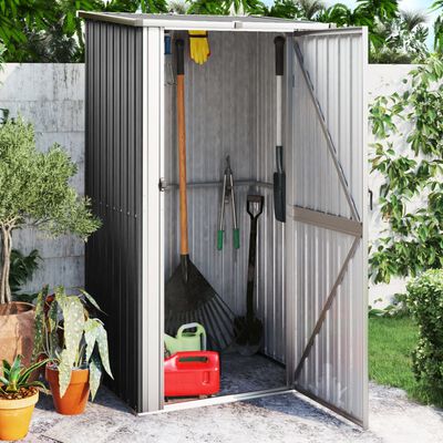vidaXL Cobertizo jardín acero galvanizado antracita 118,5x97x209,5 cm