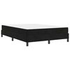 vidaXL Cama tipo Box Spring con colch&oacute;n Negro 140 x 200 cm tela