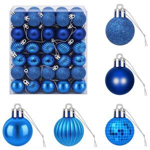 vidaXL Juego de bolas navide&ntilde;as 150 uds. Azul 3 cm Poliestireno