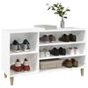 vidaXL Mueble zapatero madera contrachapada blanco 102x36x60 cm