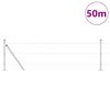 vidaXL Valla con Poste Plateado 0,6 x 50 m Acero