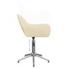 vidaXL Sillas de comedor giratorias 6 unidades tela crema
