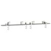 vidaXL Kit de herrajes para puerta corredera 183 cm acero plateado