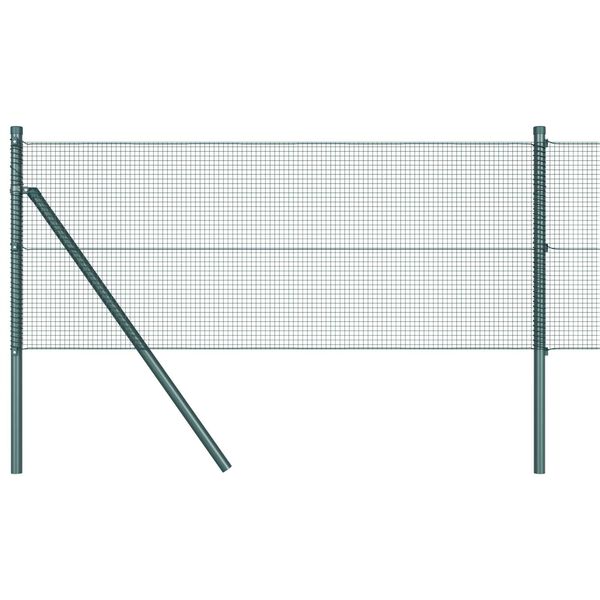 vidaXL Poste de Valla Verde 10 x 0,4 m (malla de 12 x 12 mm)