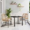 vidaXL Conjunto de Comedor de Jard&iacute;n 3 pcs Marr&oacute;n rat&aacute;n sint&eacute;tico