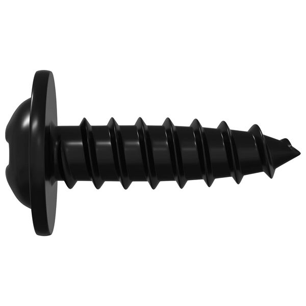 vidaXL Clavo autorroscante 12 pcs Negro 3,5 x 12 mm Hierro