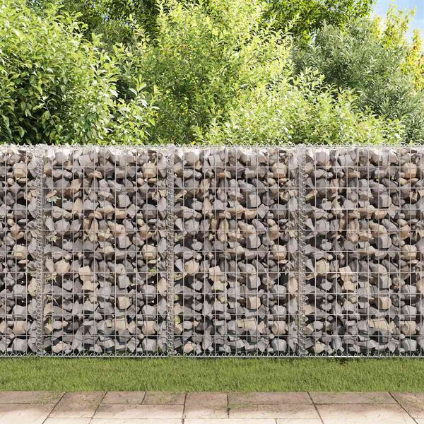 vidaXL Cesta para muro de gaviones de alambre galvanizado 100x50x30 cm