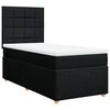 vidaXL Cama box spring con colch&oacute;n tela negro 90x200 cm