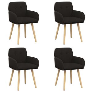 vidaXL Sillas de comedor 4 uds. Boucl&eacute; Negro 59 x 57 x 85 cm
