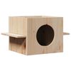 vidaXL Casa para gatos madera maciza pino 51x35x30 cm