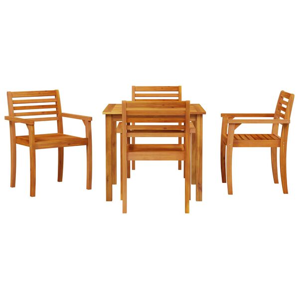 vidaXL Conjunto de Comedor de Jard&iacute;n 5 pcs Marr&oacute;n
