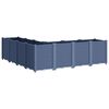 vidaXL Jardinera PP azul gris 160x160x53 cm