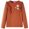 Camiseta infantil de manga larga color co&ntilde;ac 116