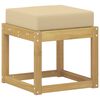 vidaXL Banco de taburete exterior Madera de Acacia S&oacute;lida Blanco
