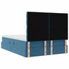 vidaXL Cama con almacenamiento y LED con LED Azul Oscuro 140 x 190 cm