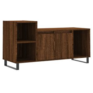vidaXL Mueble para TV madera contrachapada marr&oacute;n roble 100x35x55 cm
