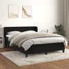 vidaXL Cama box spring con colch&oacute;n terciopelo negro 140x200 cm