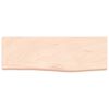 vidaXL Estante de pared madera maciza de roble sin tratar 60x20x4 cm