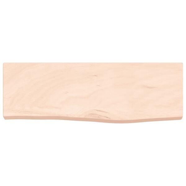 vidaXL Estante de pared madera maciza de roble sin tratar 60x20x4 cm