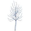 vidaXL &Aacute;rbol de Navidad LED de pared 150 cm 140 LED Azul Acero Negro