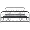 vidaXL Estructura cama sin colchón con estribo metal negro 193x203 cm