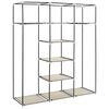 vidaXL Armario con compartimentos y varillas tela crema 150x45x175 cm