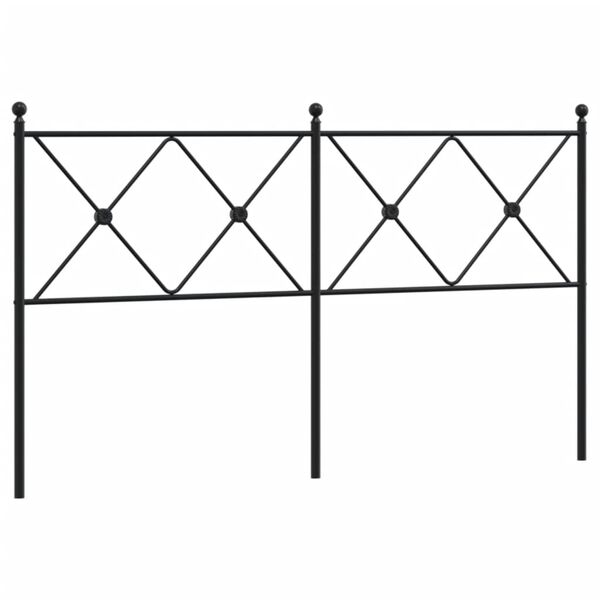 vidaXL Cabecero de metal negro 160 cm
