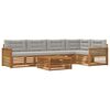 vidaXL Conjunto de sof&aacute;s de exterior 6 pcs Natural y Gris Claro