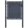 vidaXL Puerta de jard&iacute;n de acero 100 x 75 cm antracita