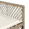 vidaXL Set comedor de jard&iacute;n 11 pzas con cojines rat&aacute;n sint&eacute;tico beige