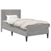 vidaXL Estructura de cama con colch&oacute;n Gris Claro 80 x 200 cm
