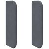 vidaXL Oreja de cabecero Gris Terciopelo