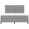 vidaXL Cama tipo Box Spring con tiras LED Gris claro 180 x 200 cm tela