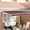 vidaXL Toldo retráctil automático burdeos 300x250 cm