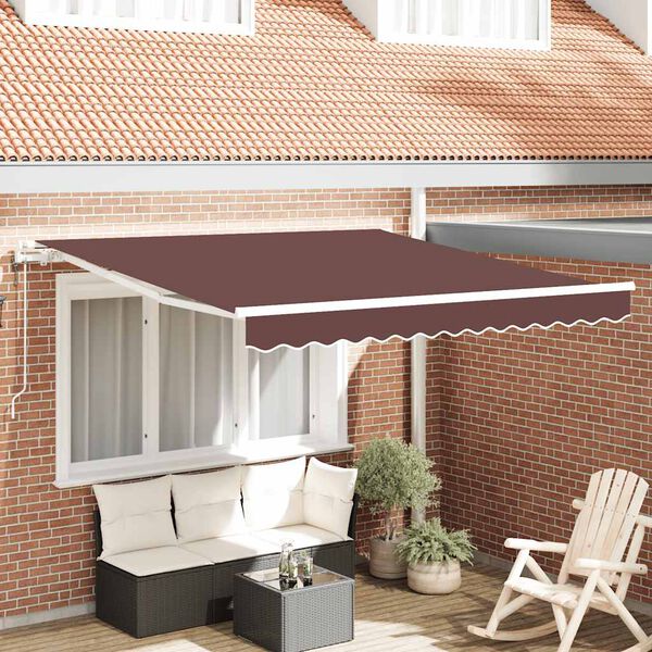 vidaXL Toldo retráctil automático burdeos 300x250 cm
