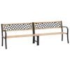 vidaXL Banco de jard&iacute;n doble madera de abeto chino 238 cm