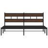vidaXL Estructura cama con cabecero sin colch&oacute;n marr&oacute;n roble 190x200cm