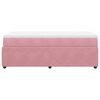 vidaXL Cama box spring con colch&oacute;n terciopelo rosa 90x200 cm