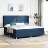 vidaXL Cama con Somier y Colch&oacute;n Gris Oscuro 90x190 cm de Tela Azul