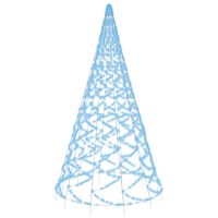 vidaXL Árbol de Navidad en asta de bandera 3000 LED azul 800 cm
