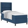 vidaXL Cama tipo Box Spring con colch&oacute;n Azul 90 x 190 cm tela