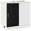vidaXL Gabinete Base de Esquina de Cocina con puerta Roble negro