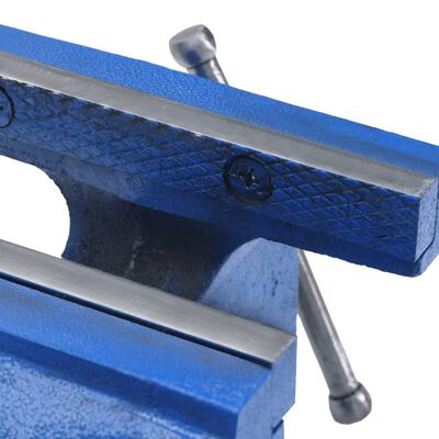 vidaXL Tornillo de banco hierro fundido azul 200 mm